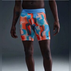 Nike PRO DRI-FIT Tight Run Training Shorts Coral Blue Men's Size M ..